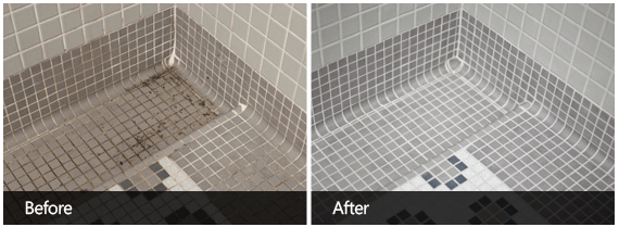 Tile Cleaning Before & After Third