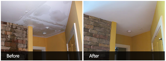 Water Damage Cleaning Before & After First