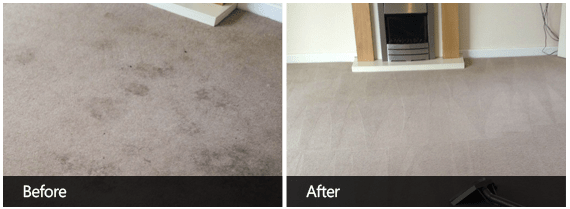 Carpet Cleaning Before & After Second