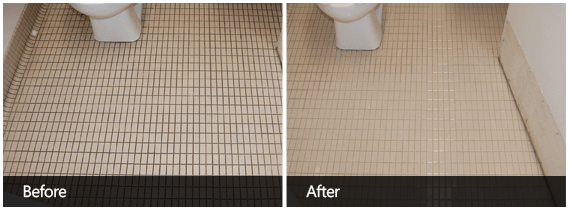 Tile Cleaning Before & After Second