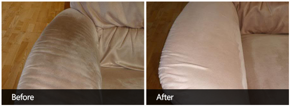 Upholstery Cleaning Before & After Third