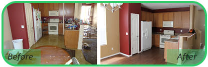 Water Damage Before & After